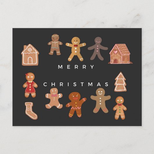 Weihnachts-Gebäck Postkarte (Vorderseite)
