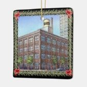 Weihnachts-Gebäude Keramikornament (Links)