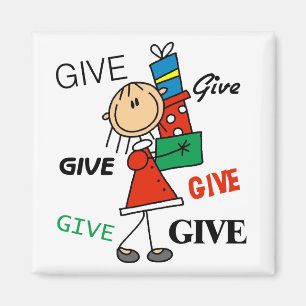 Weihnachts-Gebe-Gebe-Gebe-T-Shirts und Geschenke Magnet