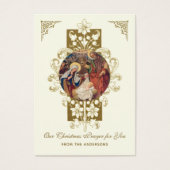 Weihnachts-Gebetskarten Krippe Jesus Mary Joseph (Vorderseite)