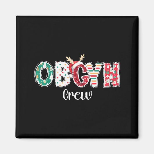 Weihnachts-Geburtshelfer-Crew Geburtshelfer Ob Gyn Magnet (Vorne)