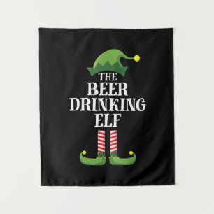 Weihnachts-Geburtstag-Biertrinken Wandteppich