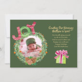 Weihnachts-Geburtstag FOTO Ankündigung Moderne (Vorderseite)