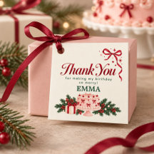Weihnachts Geburtstag Rosa Kuchen Schleife Gefalle