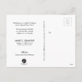 Weihnachts-Geburtstagsankündigung für Baby Feiertagspostkarte (Rückseite)