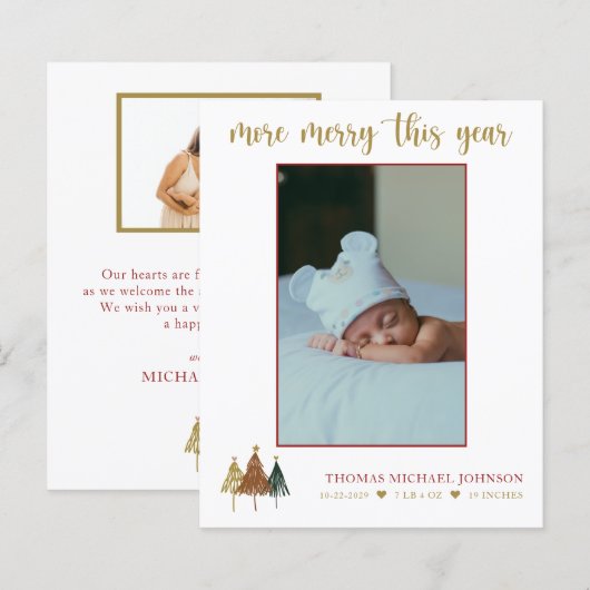 Weihnachts-Geburtstagskarte (Vorne/Hinten)