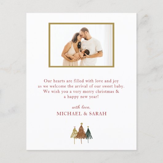 Weihnachts-Geburtstagskarte (Rückseite)