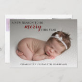 Weihnachts-Geburtstagskarte Foto Dankeskarte (Vorne/Hinten)