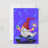 Weihnachts Geburtstagskarte Skater Genießen mit Ge (Rückseite)