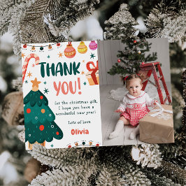 Weihnachts-Geburtstagsparty Dankeschön Card Foto Einladung