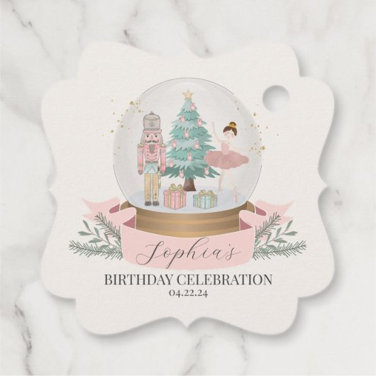 Weihnachts-Geburtstagsparty-Fan Geschenkanhänger (Rückseite)