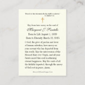 Weihnachts-Gedenkkarte Visitenkarte (Rückseite)