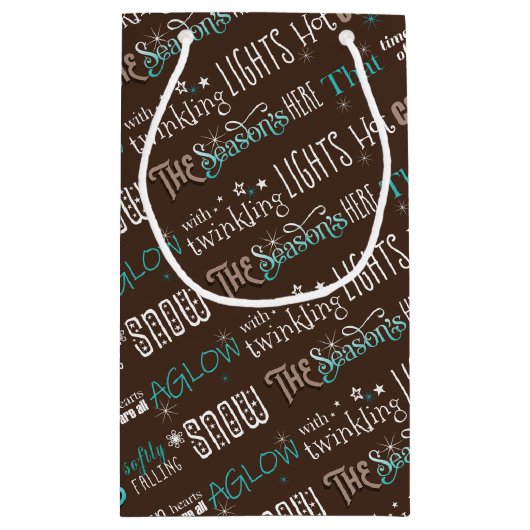 Weihnachts-Gedicht-Muster ID593 der Saison Kleine Geschenktüte (Rückseite)