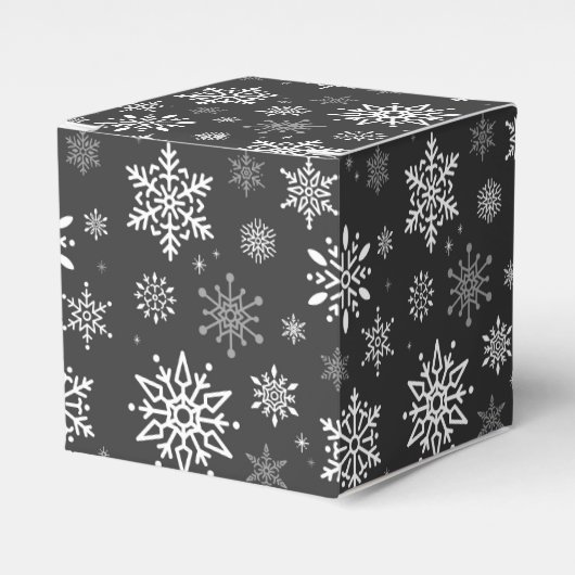 Weihnachts Gefälligkeitsbox Snowflakes Geschenkschachtel (Vorderseite)