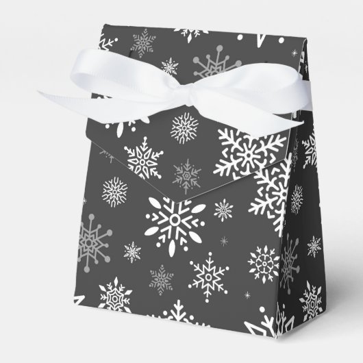 Weihnachts Gefälligkeitsbox Snowflakes Geschenkschachtel (Vorderseite)
