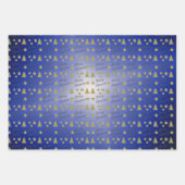 Weihnachts-Gefühl - goldene Sterne, Weihnachtsbäum Geschenkpapier Set (Vorderseite 2)