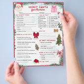 Weihnachts-Geheim-Santa-Fragebogen Flyer (Hand)