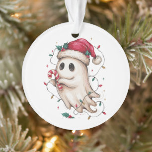 Weihnachts-Geist Santa-Hut Zuckerstange Xmas-Licht Ornament