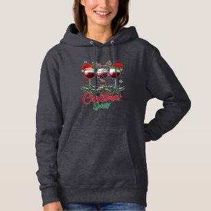 Weihnachts-Geister-Weingläser Rentiere Geweihe Pi Hoodie