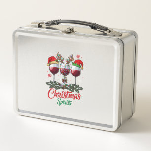 Weihnachts-Geister-Weingläser Rentiere Geweihe Pi Metall Brotdose