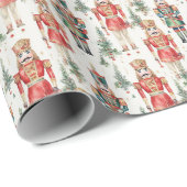 Weihnachts-gekachelte Nussknackwasserfarbe Geschenkpapier (Rolleneckpunkt)