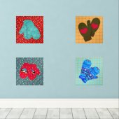 Weihnachts gekochte Mitten Niedliche Punkte und Ka Bilderwand Sets (Holzboden)