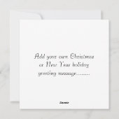 Weihnachts-Gelb-Foto Grußkarte. Feiertagskarte (Rückseite)