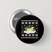 Weihnachts-Gelb-Labrador-Silhouette-Weihnachtsmann Button (Vorne & Hinten)