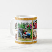 Weihnachts-Gelbe Doodles Multi-Foto Familiengesche Kaffeetasse (Vorderseite Links)