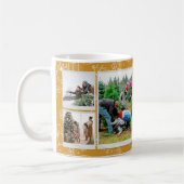 Weihnachts-Gelbe Doodles Multi-Foto Familiengesche Kaffeetasse (Links)