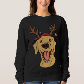 Weihnachts-Gelbe Labrador Tri Blend Sweatshirt (Vorderseite)