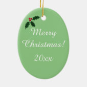 Weihnachts-Gelbes Labrador Keramikornament (Hinten)