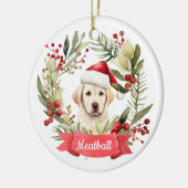Weihnachts-GelbLab Personalisierte Keramik Ornamen Keramik Ornament (Links)