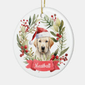 Weihnachts-GelbLab Personalisierte Keramik Ornamen Keramik Ornament (Links)