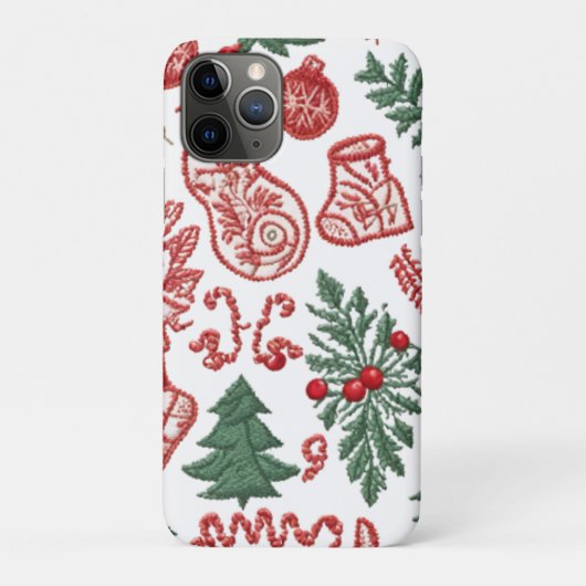 Weihnachts-Gemusterte Telefonzelle Case-Mate iPhone Hülle (Rückseite)