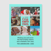 Weihnachts gemütliche Winter Vibes Familie Foto Co Magnetkarte (Vorderseite)