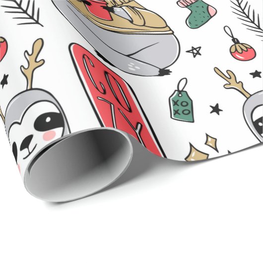 Weihnachts gemütliche Wintersonne Niedlich Moderne Geschenkpapier (Rolleneckpunkt)