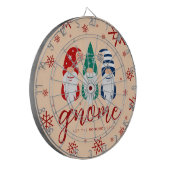 Weihnachts-Genom für die Feiertage Schneeflocken Dartscheibe (Vorderseite Links)