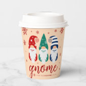 Weihnachts-Genom für die Feiertage Schneeflocken Pappbecher (Rückseite)