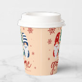 Weihnachts-Genom für die Feiertage Schneeflocken Pappbecher (Rechts)