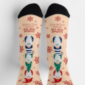 Weihnachts-Genom für die Feiertage Schneeflocken Socken (Oben)
