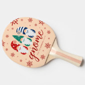 Weihnachts-Genom für die Feiertage Schneeflocken Tischtennis Schläger (Seitenansicht)