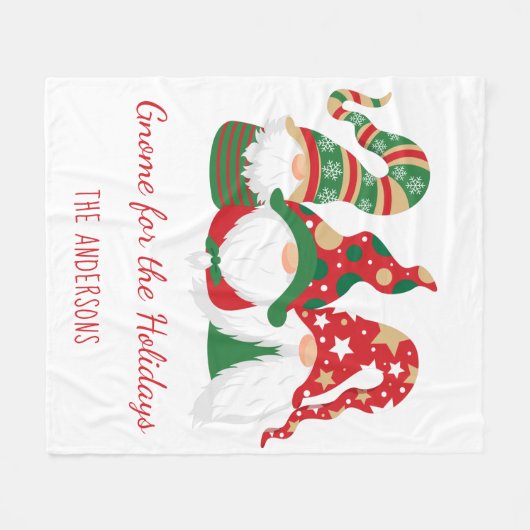 Weihnachts-Genom für Feiertage Personalisiert Fleecedecke (Vorderseite (Horizontal))