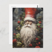 Weihnachts-Genom in einer Rose Bush Postkarte (Vorne/Hinten)