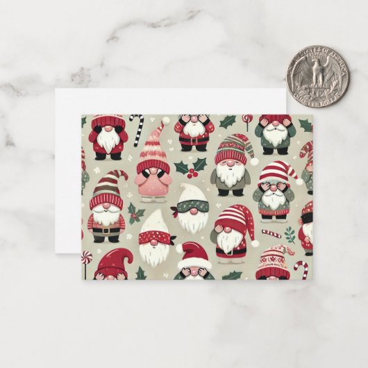 Weihnachts-Genom-Koordination "No Peeking"-Geschen Mitteilungskarte (Vorderseite/Rückseite Beispiel)