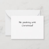 Weihnachts-Genom-Koordination "No Peeking"-Geschen Mitteilungskarte (Rückseite)