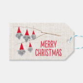 Weihnachts-Genom - Linen Moderner Urlaub Geschenkanhänger (Vorderseite (Horizontal))