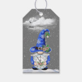 Weihnachts-Genom mit Uhr Geschenkanhänger (Vorderseite)