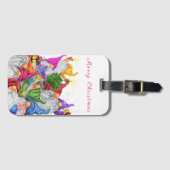 Weihnachts-Gepäcktag Happy Gnomes Party Gepäckanhänger (Vorderseite (Horizontal))