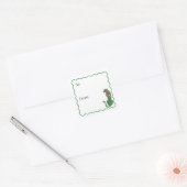 Weihnachts-Gepard-Geschenk-Aufkleber Quadratischer Aufkleber (Umschlag)